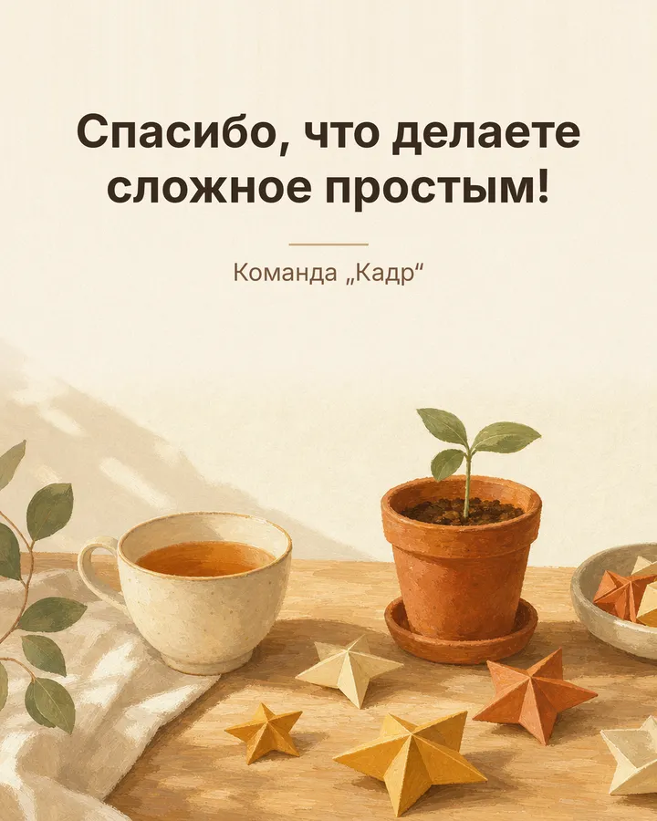 Вертикальная открытка из той же иллюстрации